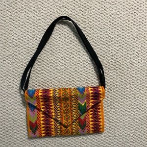 Cross body yellow multicolor bag from Chiapas